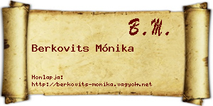 Berkovits Mónika névjegykártya