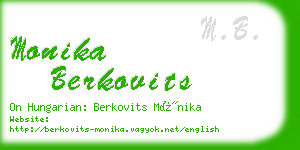 monika berkovits business card